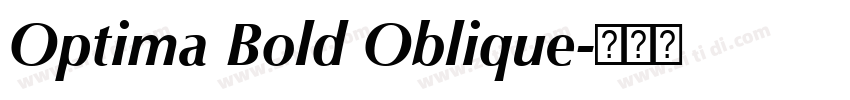 Optima Bold Oblique字体转换